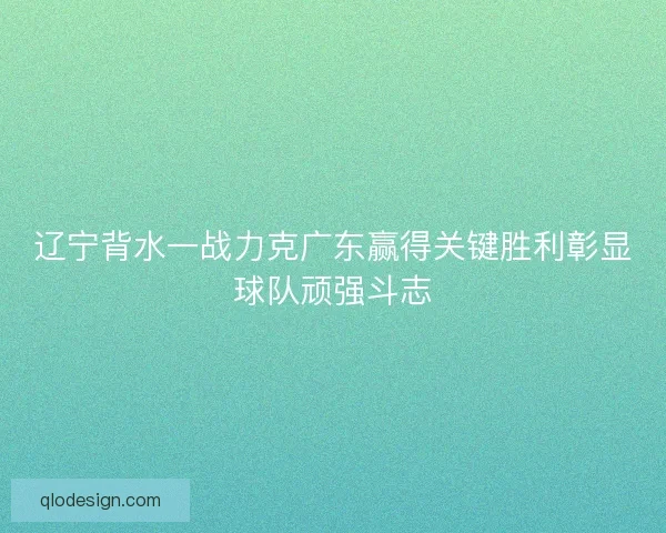 辽宁背水一战力克广东赢得关键胜利彰显球队顽强斗志